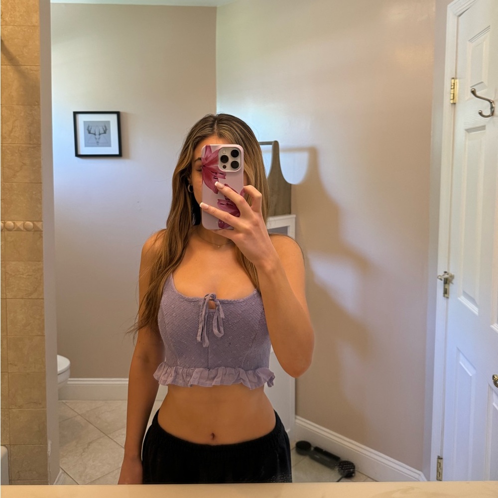 Purple crop top from Urban Outfitters